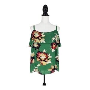CABI Strappy Floral Blouse Beach Vacation Resort Womens Size Medium